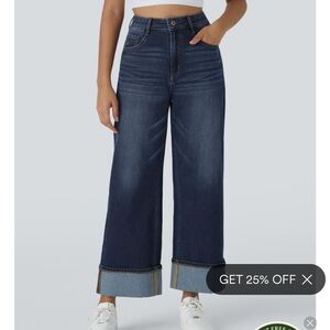 HALARA Dark Blue Flare Jeans